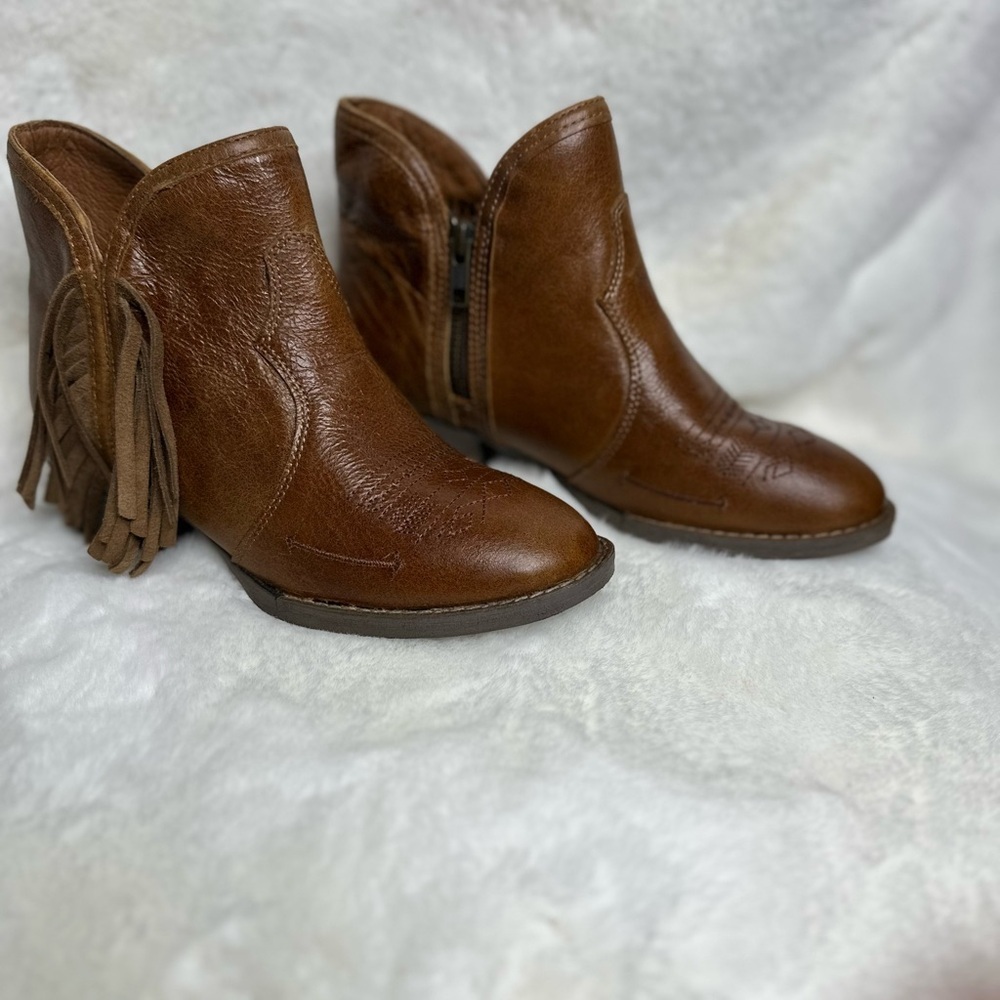 Brown Leather Ankle Boots - Picture 6 of 7